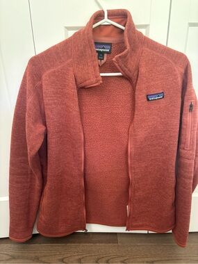 Patagonia Women's/Unisex Zip Fleece Jacket - Rust Orange- size small women’s